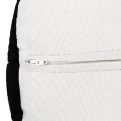 Northlight 18" Black And White Striped Outdoor Woven Pouf Ottoman -Outdoor Garden GUEST d3bc8f7a dbeb 4b39 9c66 e2d34157fa03