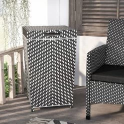 2pc Maksville Aluminum Patio Loveseat & Trash Can - MiBasics -Outdoor Garden GUEST d3f36a05 15c0 441f 8a30 8d8ef72d30e3