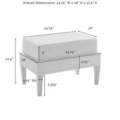 Capella 7pc Outdoor Wicker Sofa Set - Gray - Crosley -Outdoor Garden GUEST d40bdb4f 7864 49f2 9b2d 8a539f462f2f