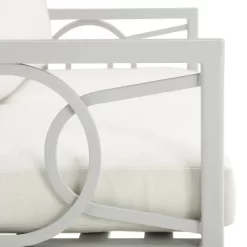 Ashford 2pc Outdoor Metal Conversation Set - Cream - Crosley -Outdoor Garden GUEST d4473a12 ae1b 414d 857f cca852bd7aab