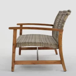 Hampton Wicker Loveseat - Natural/Gray - Christopher Knight Home -Outdoor Garden GUEST d4a90277 9791 403f a21d 1e683a1685a0