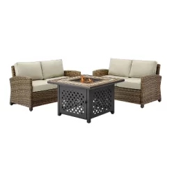 Crosley 3pc Bradenton Steel Outdoor Patio Fire Pit Furniture Set With Two Loveseats Tan/Brown 15 Crosley 3pc Bradenton Steel Outdoor Patio Fire Pit Furniture Set With Two Loveseats Tan/Brown -Outdoor Garden GUEST d69f95d5 d359 4f29 b3f5 7aa6b0a17c39