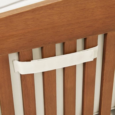 Stamford Eucalyptus Wood Outdoor Bench With Cushions - Natural - Alaterre Furniture 6 Stamford Eucalyptus Wood Outdoor Bench With Cushions - Natural - Alaterre Furniture - Image 6