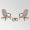 Malibu 3pc Acacia Wood Chat Set - Gray - Christopher Knight Home