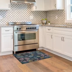 Melling Washable Outdoor Rug Navy/Gold - Linon -Outdoor Garden GUEST d83a6e97 c1aa 4d13 9392 969f5dec4b08