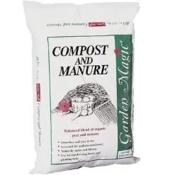 Michigan Peat 5240 Outdoor Lawn Garden Compost And Manure Blend For Fertilizing Soil Amendment In Planters, Raised Beds, & More, 40 Pound Bag (2 Pack)