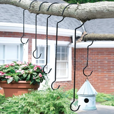 Collections Etc Outdoor Plant Hanger Hooks - Set Of 6 1 Collections Etc Outdoor Plant Hanger Hooks - Set Of 6