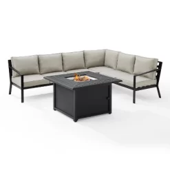 5pc Clark Outdoor Steel Fire Pit Set - Crosley -Outdoor Garden GUEST dc7836d6 f25f 4fd0 8fc0 7d995ec2ef3a