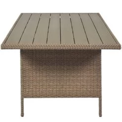 4pc Outdoor Wicker Conversation Set With Cushions - Beige - GODEER -Outdoor Garden GUEST df9a08e0 fea9 435e b1fe 1752c732c0dc