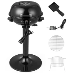 Costway 1600W Electric BBQ Grill With Warming Rack, Temperature Control & Grease Collector -Outdoor Garden GUEST dfadd000 402e 444f b47f c39ff123afdb