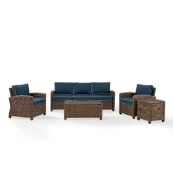 Bradenton 5pc Outdoor Wicker Sofa Set - Crosley -Outdoor Garden GUEST e0c34a7c fc81 4f67 b813 52525cba84b1