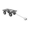 Gorilla Cart 800lbs. Heavy Duty Durable Steel Mesh Flatbed Garden Utility Wagon Cart - Black