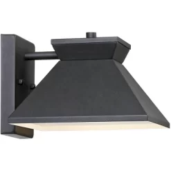 John Timberland Whatley Modern Outdoor Wall Light Fixture Black LED 6 1/4" Metal Shade For Post Exterior Barn Deck House Porch Yard Posts Patio Home -Outdoor Garden GUEST e4d049cd 2f6b 41b7 aaff 32aaa7318061