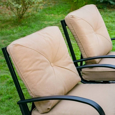 5pc Outdoor Set With Spring Motion Chairs & 28" Fire Table - Captiva Designs 6 5pc Outdoor Set With Spring Motion Chairs & 28" Fire Table - Captiva Designs - Image 6