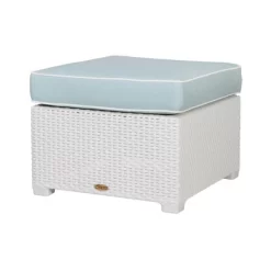 Magnolia Rattan Ottoman - Lagoon -Outdoor Garden GUEST e50647a9 25e8 4f9b 9c42 11ba080f666e