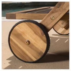 Riviera Acacia Wood Patio Bar Cart With Tray - Natural - Christopher Knight Home -Outdoor Garden GUEST e55bcebb 391d 40dd 9dc5 ef460ba412ae