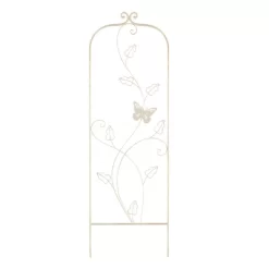 Garden Trellis-For Climbing Plants- 46-Inch White Decorative Leafy Vine & Butterfly Metal Panel-For Roses, Vegetable Plants & Flowers By Pure Garden 8 Garden Trellis-For Climbing Plants- 46-Inch White Decorative Leafy Vine & Butterfly Metal Panel-For Roses, Vegetable Plants & Flowers By Pure Garden -Outdoor Garden GUEST e5ad1fd6 0993 494d b7f2 3600f6ce26f9