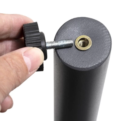 Outdoor Aluminum Rectangular Dining Table With Faux Wood Top - Gray - Crestlive Products 5 Outdoor Aluminum Rectangular Dining Table With Faux Wood Top - Gray - Crestlive Products - Image 5