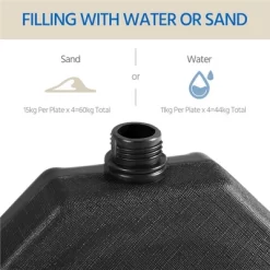 Yaheetech 4-Pieces Water Sand Filling Plastic Base Stand 11 Yaheetech 4-Pieces Water Sand Filling Plastic Base Stand -Outdoor Garden GUEST e61a126a e389 49fb b157 dbe48f25ddae