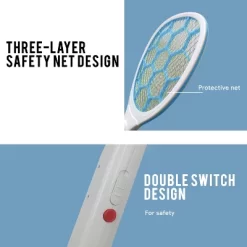 Dartwood Portable Bug Zapper, USB Rechargeable And Battery Powered Mosquito Killer, Insect Trap And Fly Swatter