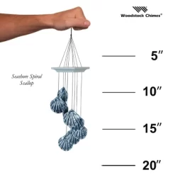 Woodstock Wind Chimes Signature Collection, Woodstock Seashore Spiral, Scallop 18'' Blue Wind Chime SSSC 8 Woodstock Wind Chimes Signature Collection, Woodstock Seashore Spiral, Scallop 18'' Blue Wind Chime SSSC -Outdoor Garden GUEST e6f84c48 f149 42cf 9148 6d08c56c93a4