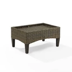 Rockport Outdoor Ottoman - Oatmeal/Light Brown - Crosley -Outdoor Garden GUEST e7039c5c 7a8d 42ee a2e9 09fa47488b25