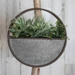 Round Metal Wall Planter - Foreside Home & Garden -Outdoor Garden GUEST e7b613b7 ca81 48a1 810e ec61da6cd991