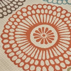 5' X 8' Seastar Medallion Outdoor Rug Beige/Blue - Christopher Knight Home -Outdoor Garden GUEST e8d78445 c703 4e88 aa77 12faa9dd1d9a