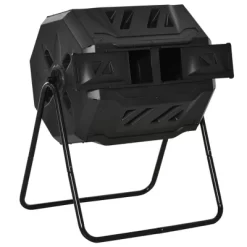 Outsunny Tumbling Compost Bin Outdoor 360° Dual Chamber Rotating Composter 43 Gallon -Outdoor Garden GUEST e9ba81bc 3c85 4885 9ab5 f77727a1b2b3
