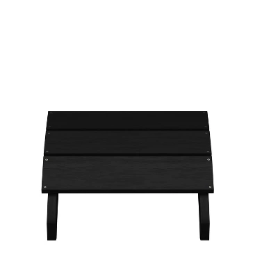 Emma And Oliver Indoor/Outdoor Poly Resin Adirondack Style Ottoman 6 Emma And Oliver Indoor/Outdoor Poly Resin Adirondack Style Ottoman - Image 6