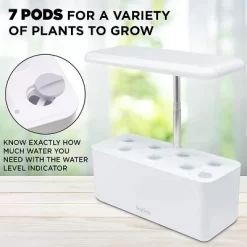 Ivation 7-Pod Indoor Herb Garden, Hydroponic Growing System Kit