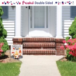 Big Dot Of Happiness Fall Gnomes - Outdoor Home Decorations - Double-Sided Autumn Harvest Party Garden Flag - 12 X 15.25 Inches