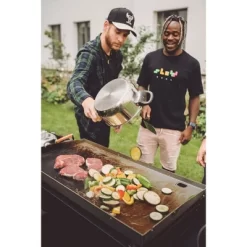 Razor Griddle 37 Inch Outdoor Steel 4 Burner Propane Gas Grill Griddle With Wheels And Top Cover Lid Folding Shelves For Home BBQ Cooking, Black -Outdoor Garden GUEST eb5d4eca f786 46e8 8cbd a54276a7a20e