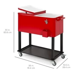 Best Choice Products 80qt Steel Rolling Cooler Cart W/ Bottle Opener, Catch Tray, Drain Plug, Locking Wheels 13 Best Choice Products 80qt Steel Rolling Cooler Cart W/ Bottle Opener, Catch Tray, Drain Plug, Locking Wheels -Outdoor Garden GUEST ec81c0c6 3f5e 4581 a0ec 2ac07464eb47