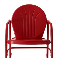 Griffith 3pc Outdoor Rocking Chair Set - Red - Crosley -Outdoor Garden GUEST ed7c354b ee5e 4ef6 9d5a abf38aa1fe13
