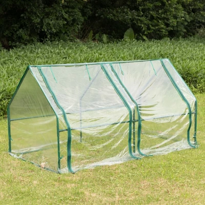 Gardenised Green Outdoor Waterproof Portable Plant Greenhouse With 2 Clear Zippered Windows 9 Gardenised Green Outdoor Waterproof Portable Plant Greenhouse With 2 Clear Zippered Windows - Image 9