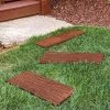 Flexon Rubber Railroad Tie Decorative Lawn And Garden Stepping Stone - Set Of 3