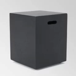 Oana 7pc Acacia V-Shaped Sectional Sofa With Fire Pit Set - Gray/Dark Gray - Christopher Knight Home -Outdoor Garden GUEST ee6ed8ff 7508 4efc a710 d9639e16f48e