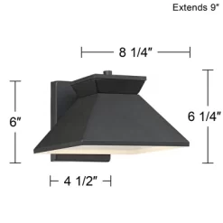 John Timberland Whatley Modern Outdoor Wall Light Fixture Black LED 6 1/4" Metal Shade For Post Exterior Barn Deck House Porch Yard Posts Patio Home -Outdoor Garden GUEST ef1f4604 b410 4151 bec6 1f8744878486