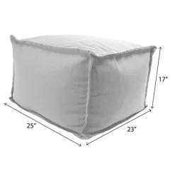 Outdoor Bean Filled Pouf/Ottoman In Sunbrella Canvas Pacific Blue - Jordan Manufacturing -Outdoor Garden GUEST ef2d8824 85ef 43cf a166 5bc2a3487516