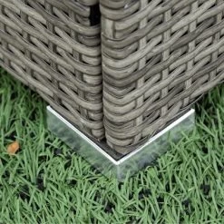 4pc Wicker Patio Seating Set With Cushions - Gray - GODEER -Outdoor Garden GUEST ef59b98e 509a 4cd2 8032 508041669485