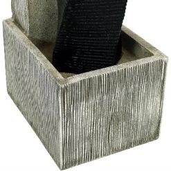 Sunnydaze Decor Sunnydaze 35"H Electric Polyresin Modern Artistry Column Outdoor Water Fountain With LED Lights -Outdoor Garden GUEST ef7d9f3f 285d 4f36 95ca 32f7c3885f79