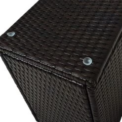 4pc Wicker Half-Moon Patio Set With Cushions - Brown/Beige - GODEER -Outdoor Garden GUEST f0d12157 a957 4e4d b508 a033dc0c4741