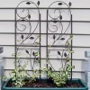 Sunnydaze Decor Sunnydaze Metal Wire Rustic Plant Design Garden Trellis For Outdoor Climbing Flowers And Vines - 32" H - Brown - 2-Pack