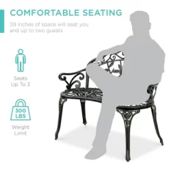 Best Choice Products Outdoor Bench Steel Garden Patio Porch Furniture W/ Floral Accent, Antique Finish 11 Best Choice Products Outdoor Bench Steel Garden Patio Porch Furniture W/ Floral Accent, Antique Finish -Outdoor Garden GUEST f277594c da05 486d a432 cbb948465a05