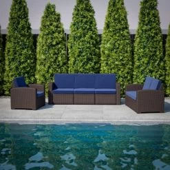 Flash Furniture Seneca Faux Rattan Loveseat With All-Weather Cushions 12 Flash Furniture Seneca Faux Rattan Loveseat With All-Weather Cushions -Outdoor Garden GUEST f2854960 8cf7 4818 b6eb 8beebe5ccfad
