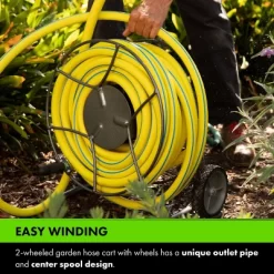Yard Butler Compact Hose Reel Cart With Wheels - Heavy Duty 100 Foot Metal Hose - Reel Suitable For Gardens, Lawns, And Outdoor - IHTC-1 -Outdoor Garden GUEST f4ad90fc 3600 466b 8825 c50f171896d8