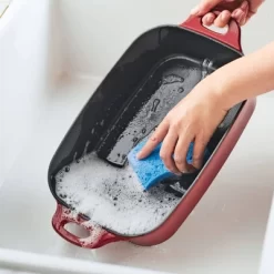 Rachael Ray Premium RUST-RESISTANT Cast Iron Roasting Pan 9"x13" Red -Outdoor Garden GUEST f57d6137 5177 42fd 81fe 78e979c1cd7f