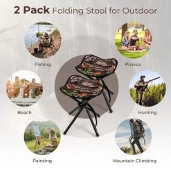 Costway 2 Pack Folding Hunting Stool Lightweight Foldable Outdoor Stool Seat 16 Costway 2 Pack Folding Hunting Stool Lightweight Foldable Outdoor Stool Seat -Outdoor Garden GUEST f62bf097 5e4b 4d3c a7a0 1e509874eebd