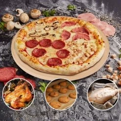 Royal Gourmet 2pc Pizza Set For BBQ Grill Oven With 13'' Round Pizza Cordierite Stone -Outdoor Garden GUEST f683dc49 51c2 4ca9 9507 1eedc9f93db9